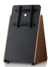 画像1: 木製サイネージ　32〜50V型対応　ディスプレイスタンド　トライアングル　ダークブラウン (1)